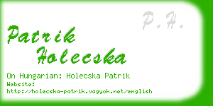 patrik holecska business card